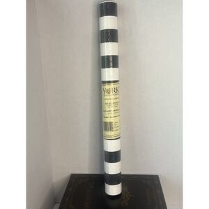 York Wallcoverings	IN2803 Black And White Striped Durable Scrubbable 20.5" X 33'